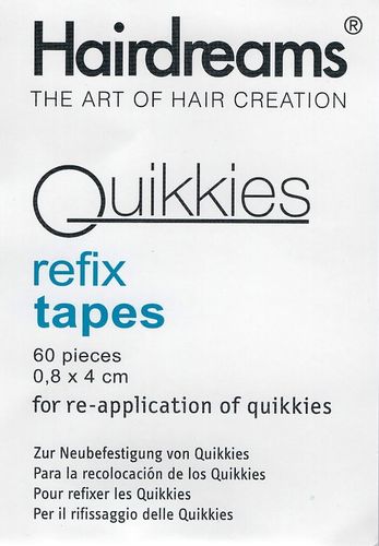 60 Hairdreams Quikkies refix tapes | Klebestreifen  zur Neubefestigung von Quikkies